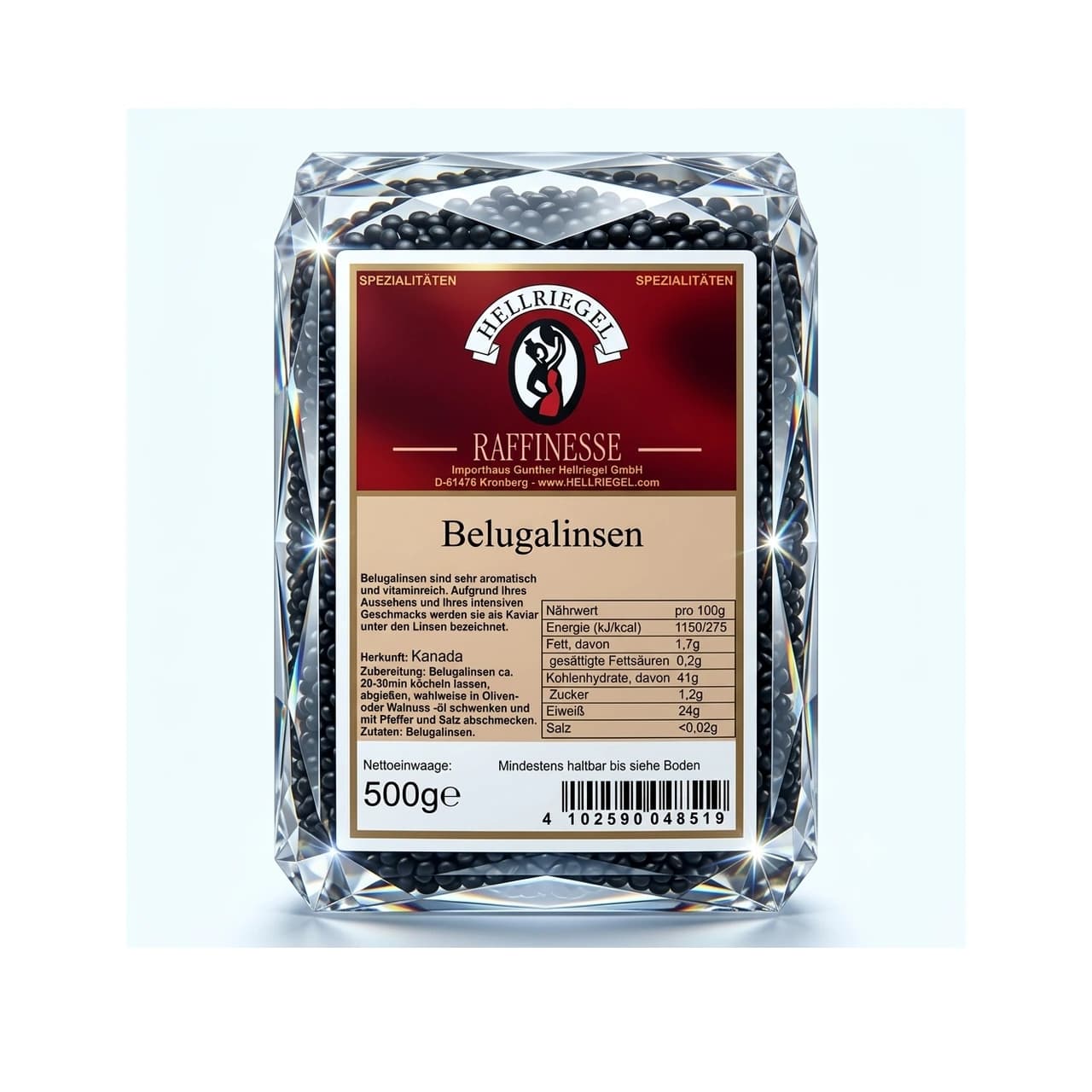 Beutel Hellriegel Raffinesse Belugalinsen, 500 g
