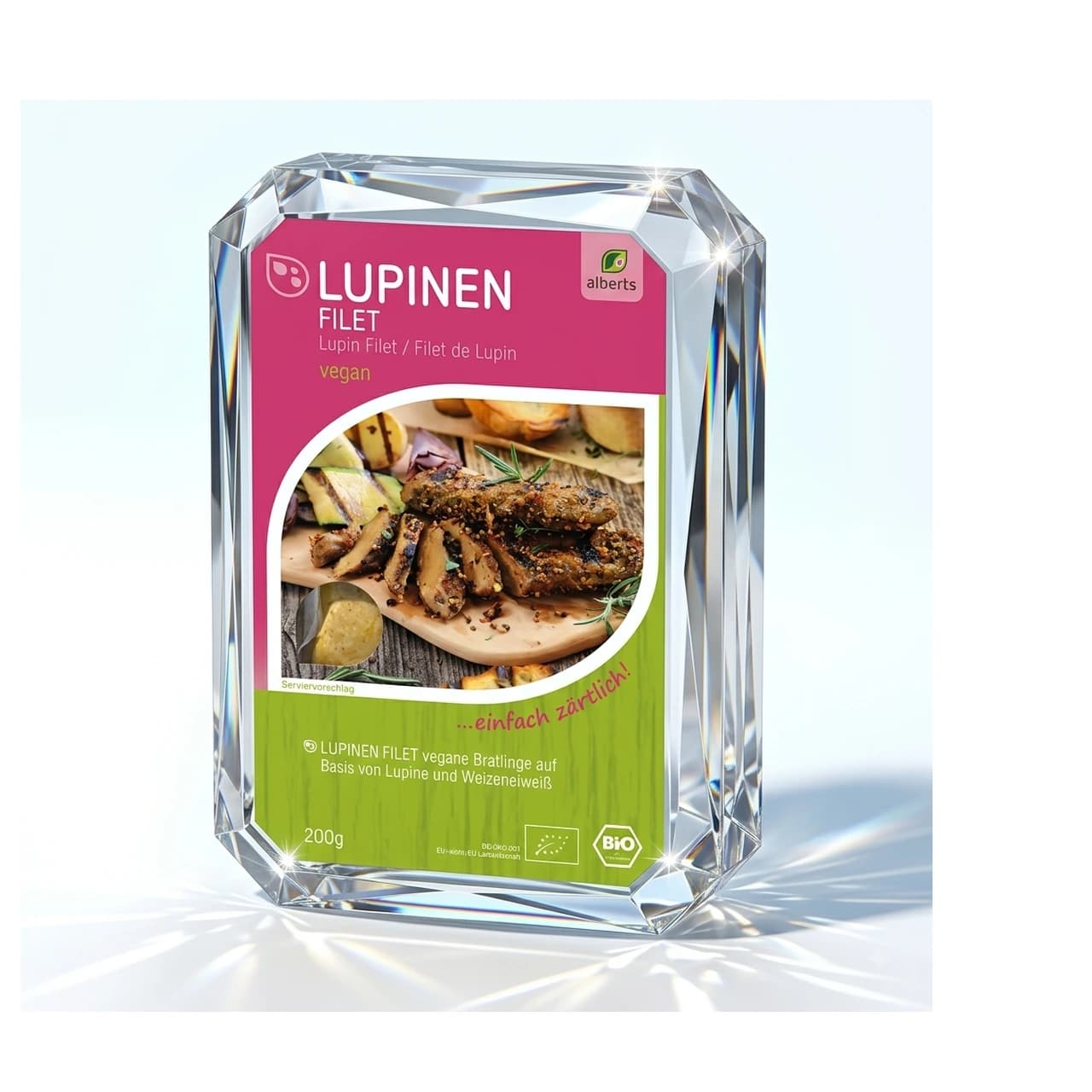 Packung alberts Bio Lupinen Filet, 200 g