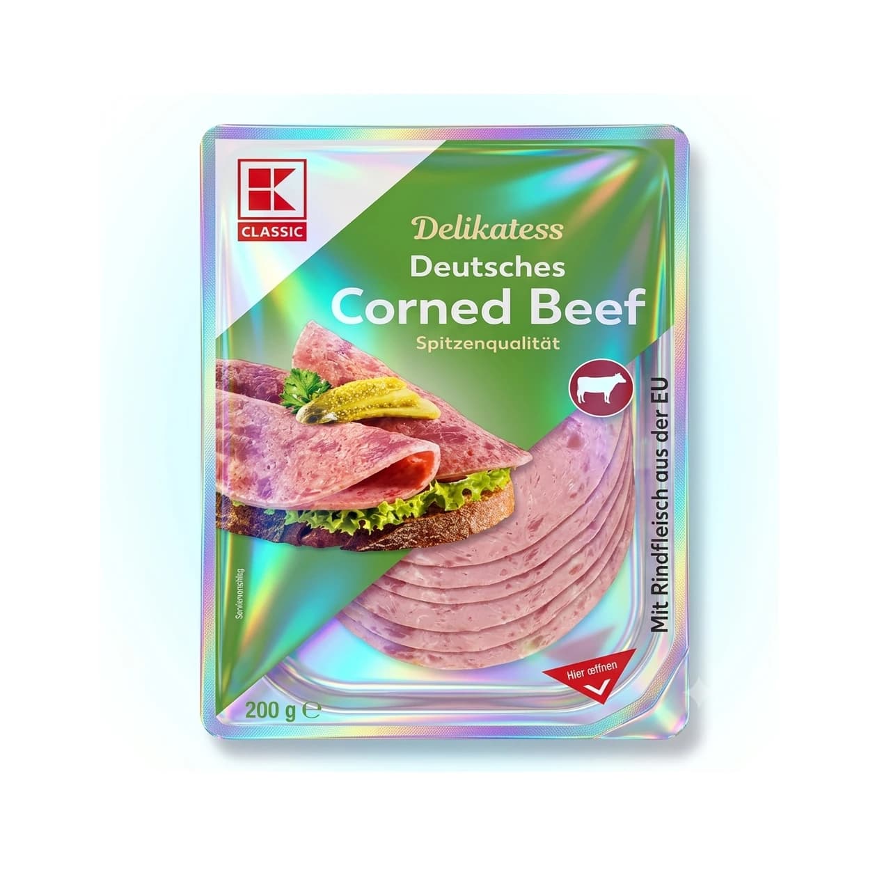 Packung K-Classic Delikatess Deutsches Corned Beef, 200 g