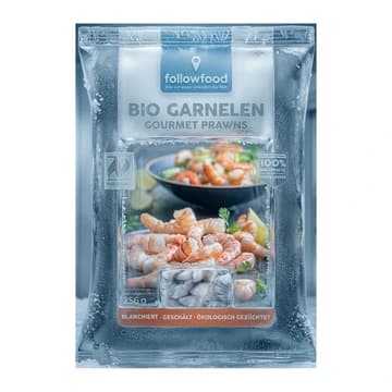 Beutel followfood Bio Garnelen Gourmet Prawns, 256 g