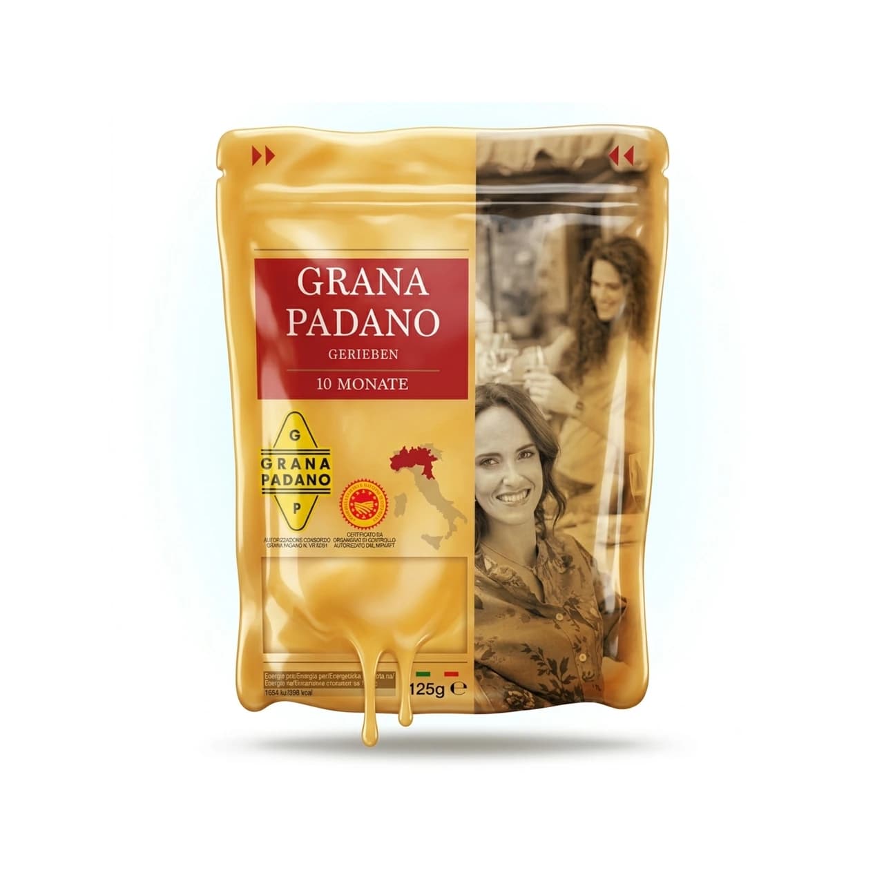 Beutel Marca Italia Grana Padano gerieben, 125 g
