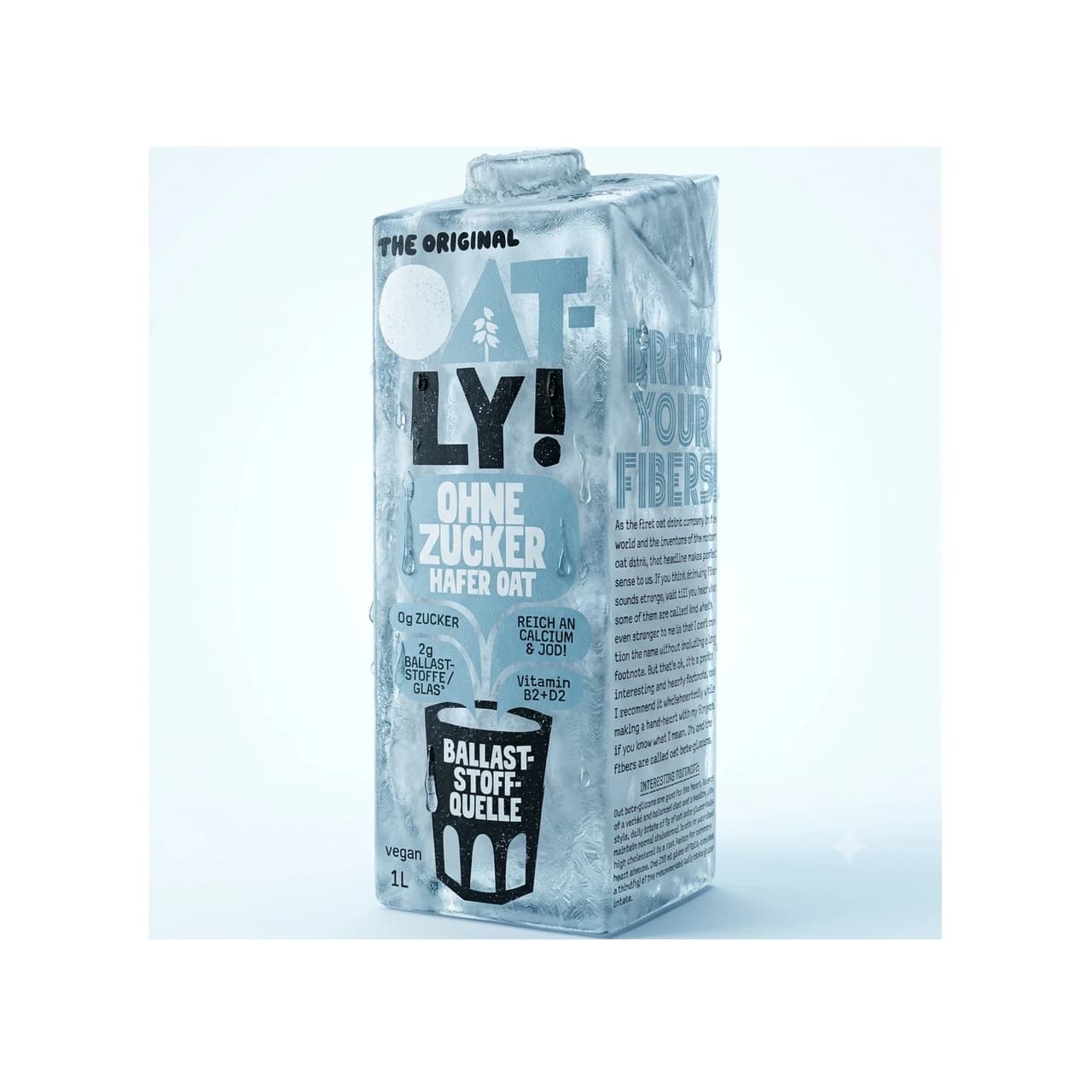 Packung Oatly Haferdrink Ohne Zucker, 1 l
