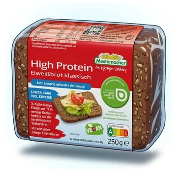 Packung Mestemacher High Protein Eiweißbrot klassisch, 250 g