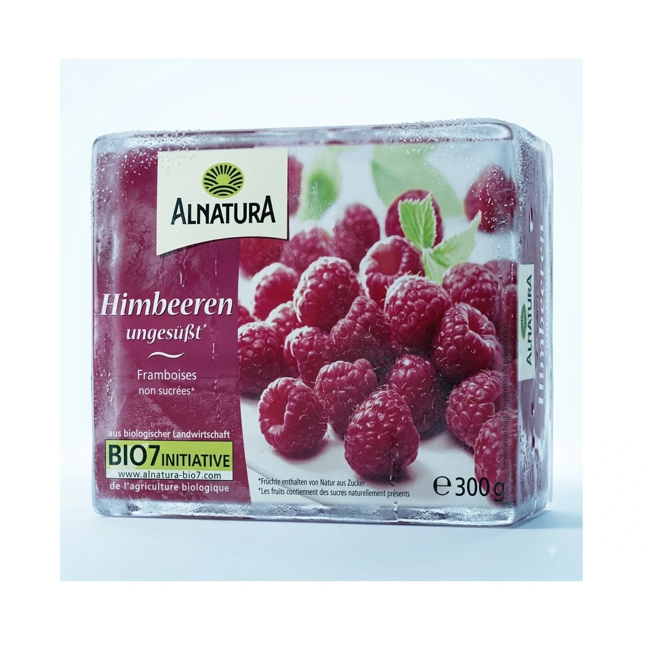 Packung Alnatura Bio Himbeeren ungesüßt, 300 g