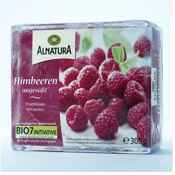 Packung Alnatura Bio Himbeeren ungesüßt, 300 g