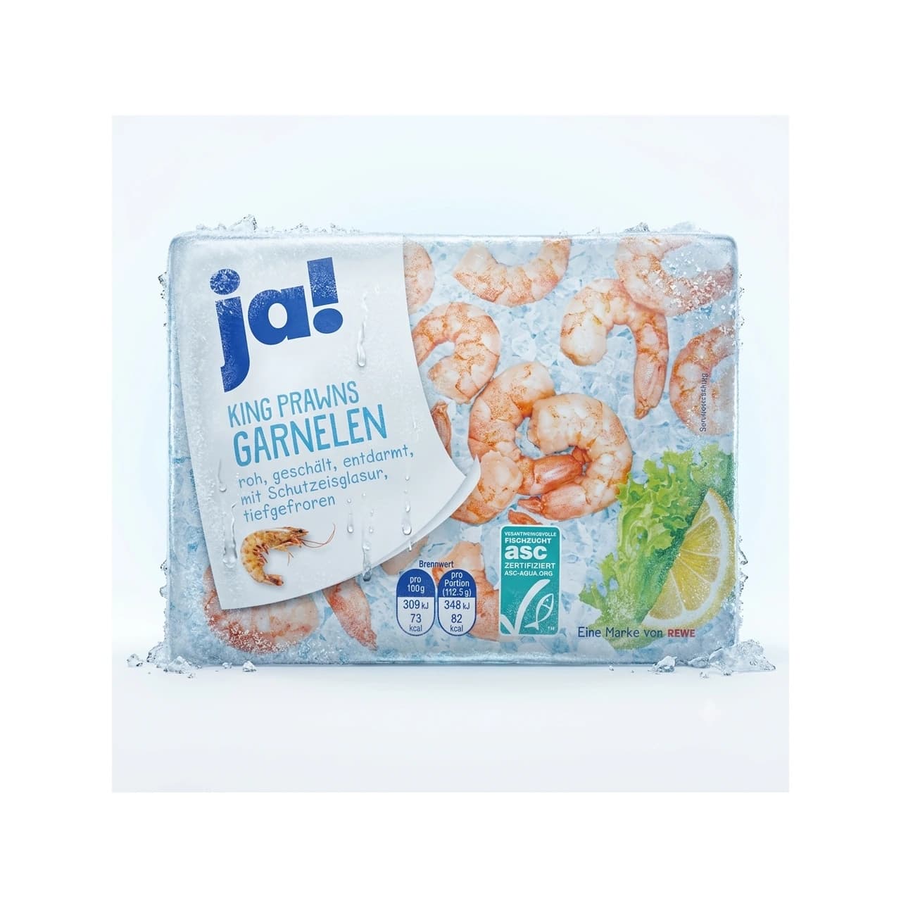 ja! frozen king prawns pack
