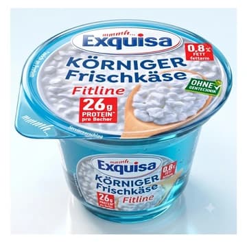 Becher Exquisa Körniger Frischkäse Fitline, 200 g