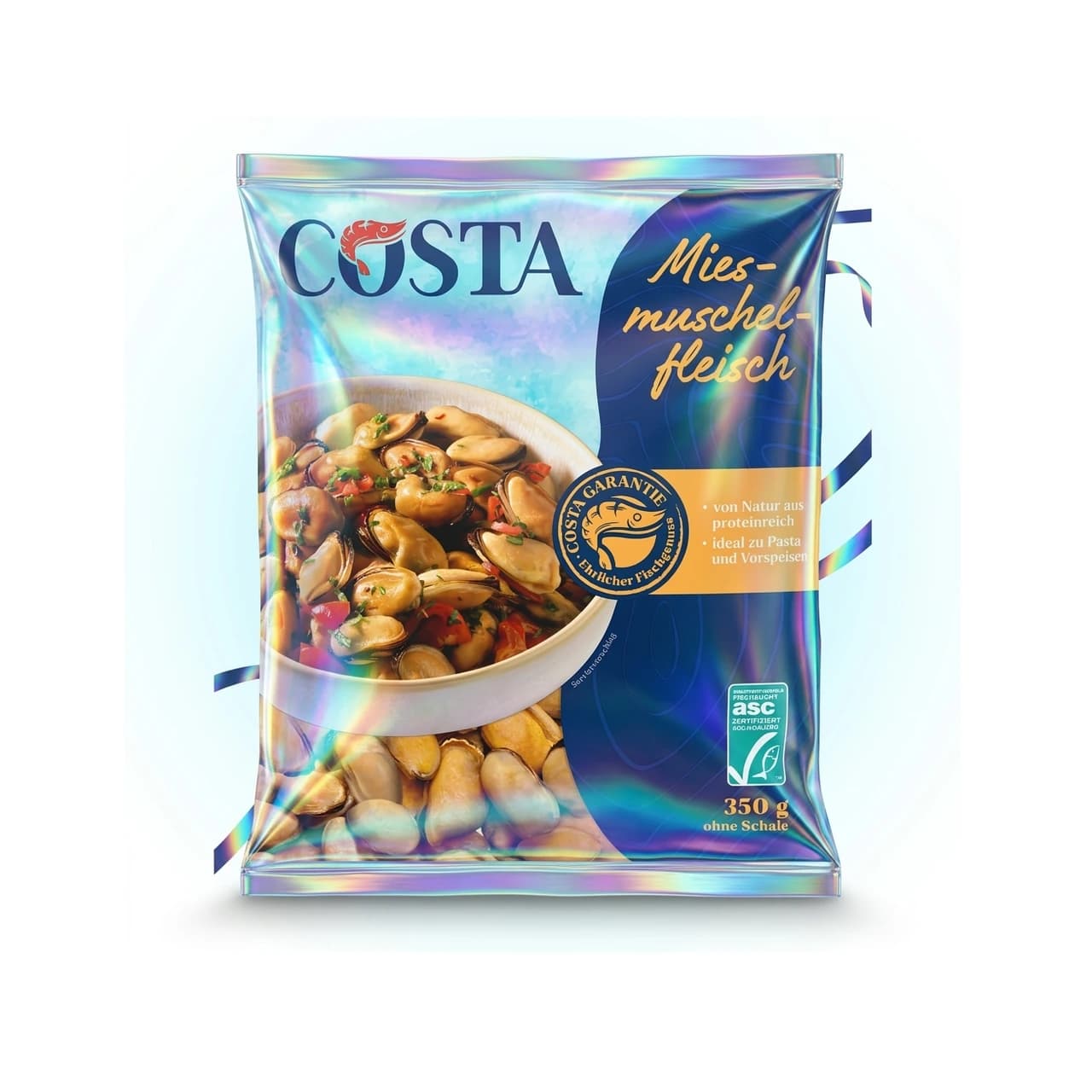 COSTA shelled mussel meat bag, 350 g