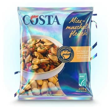 Beutel COSTA Miesmuschelfleisch ohne Schale, 350 g