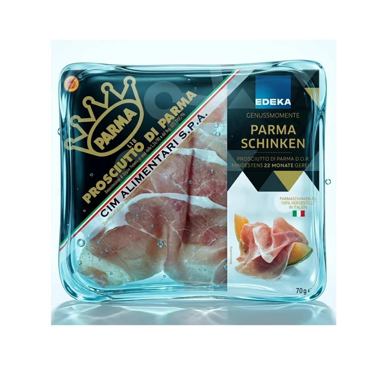 Packung EDEKA Genussmomente Parma-Schinken, 70 g