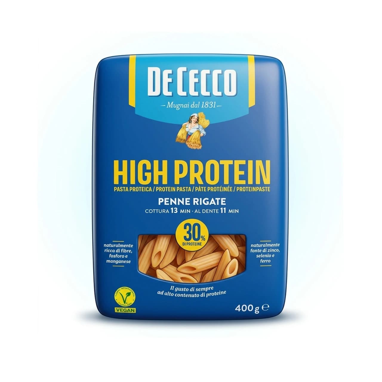 Packung De Cecco Penne Rigate Nr. 41 High Protein, 400 g