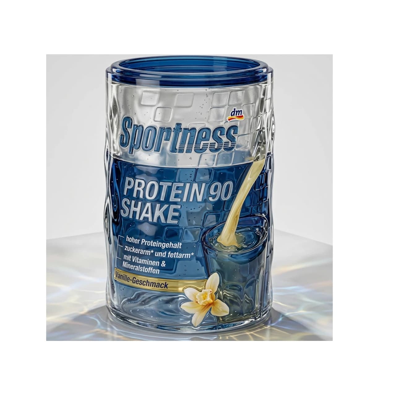 Packung dm Sportness Eiweiß Shake Pulver 90 Vanille, 350 g