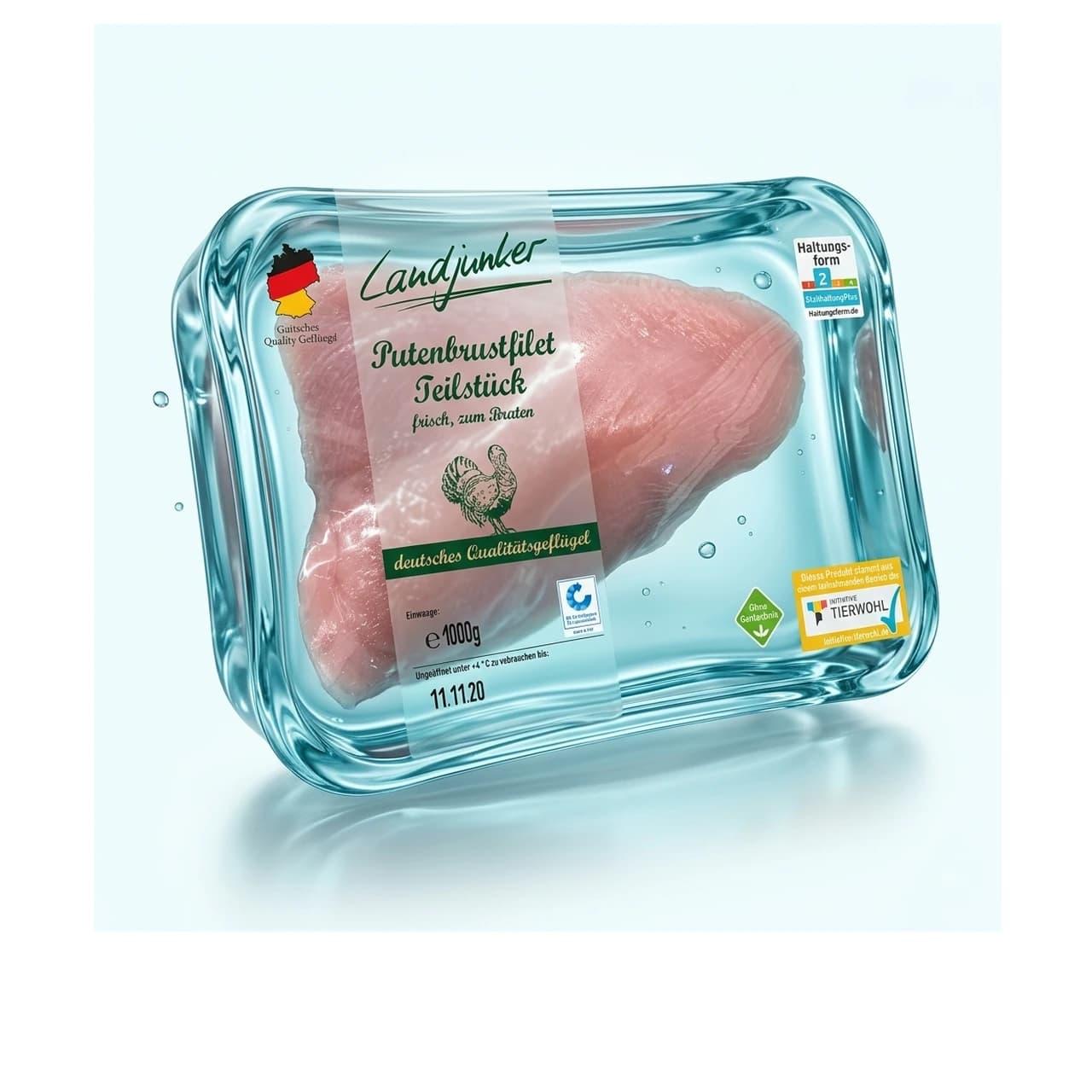 Schale Landjunker Putenbrustfilet Teilstück, 1000 g