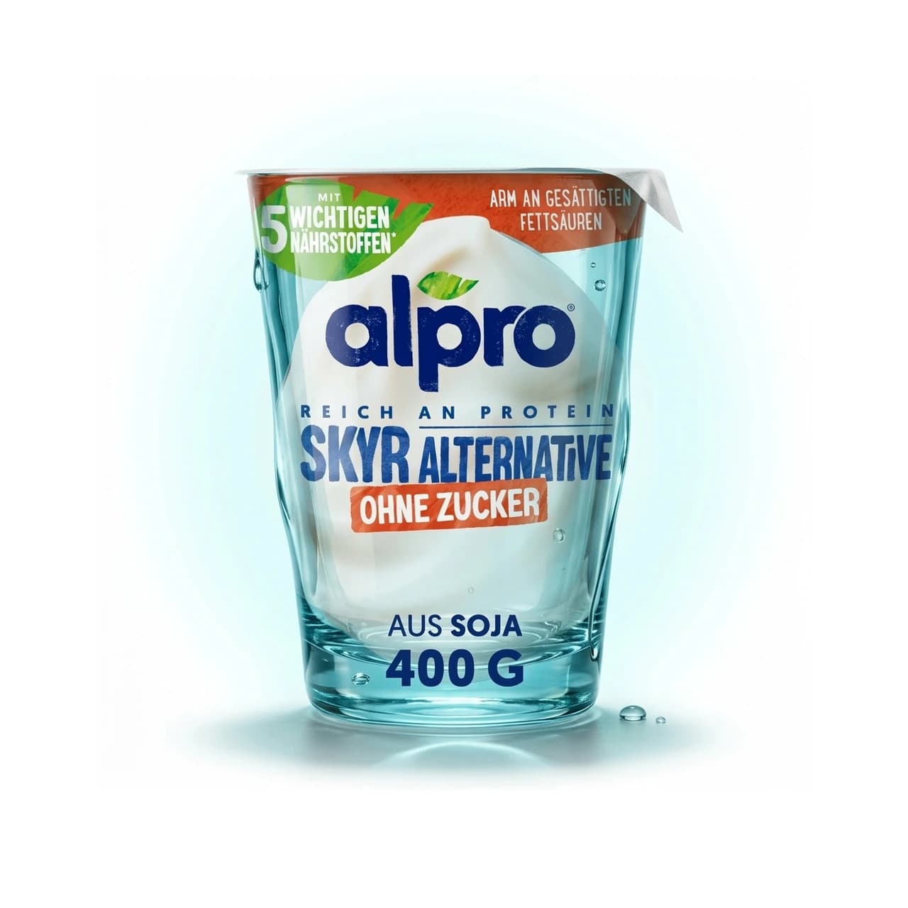 Becher Alpro Skyr Alternative Ohne Zucker aus Soja, 400 g