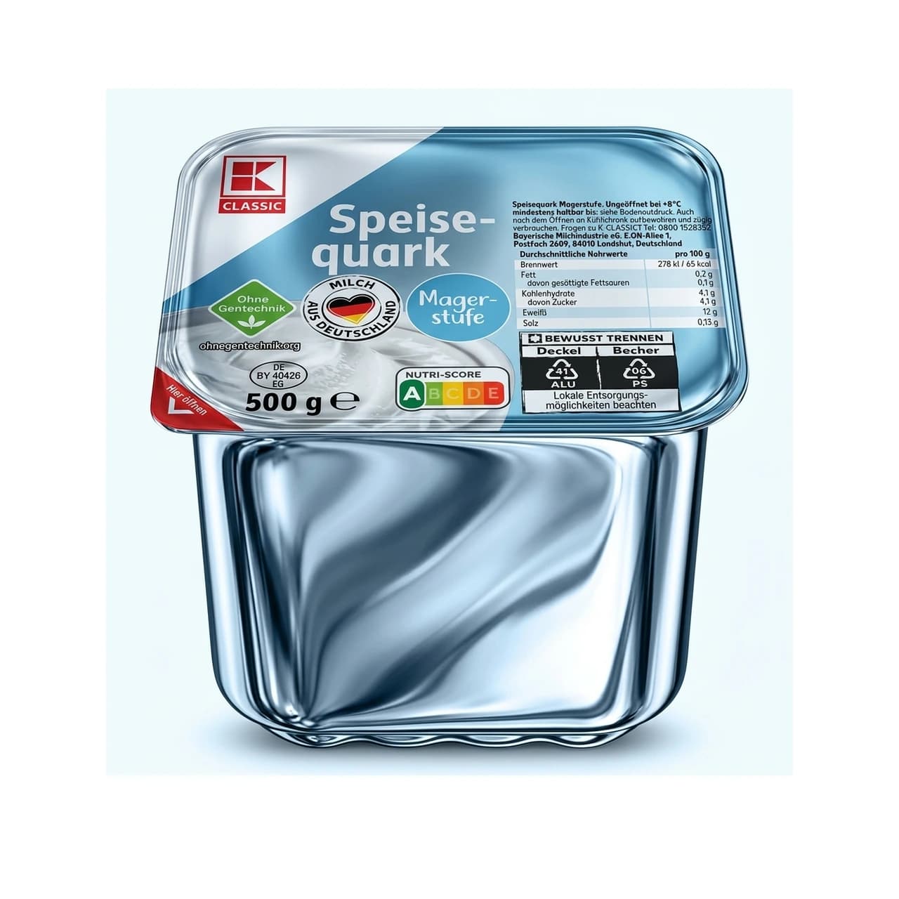 K-Classic Low-Fat Quark tub, 500 g