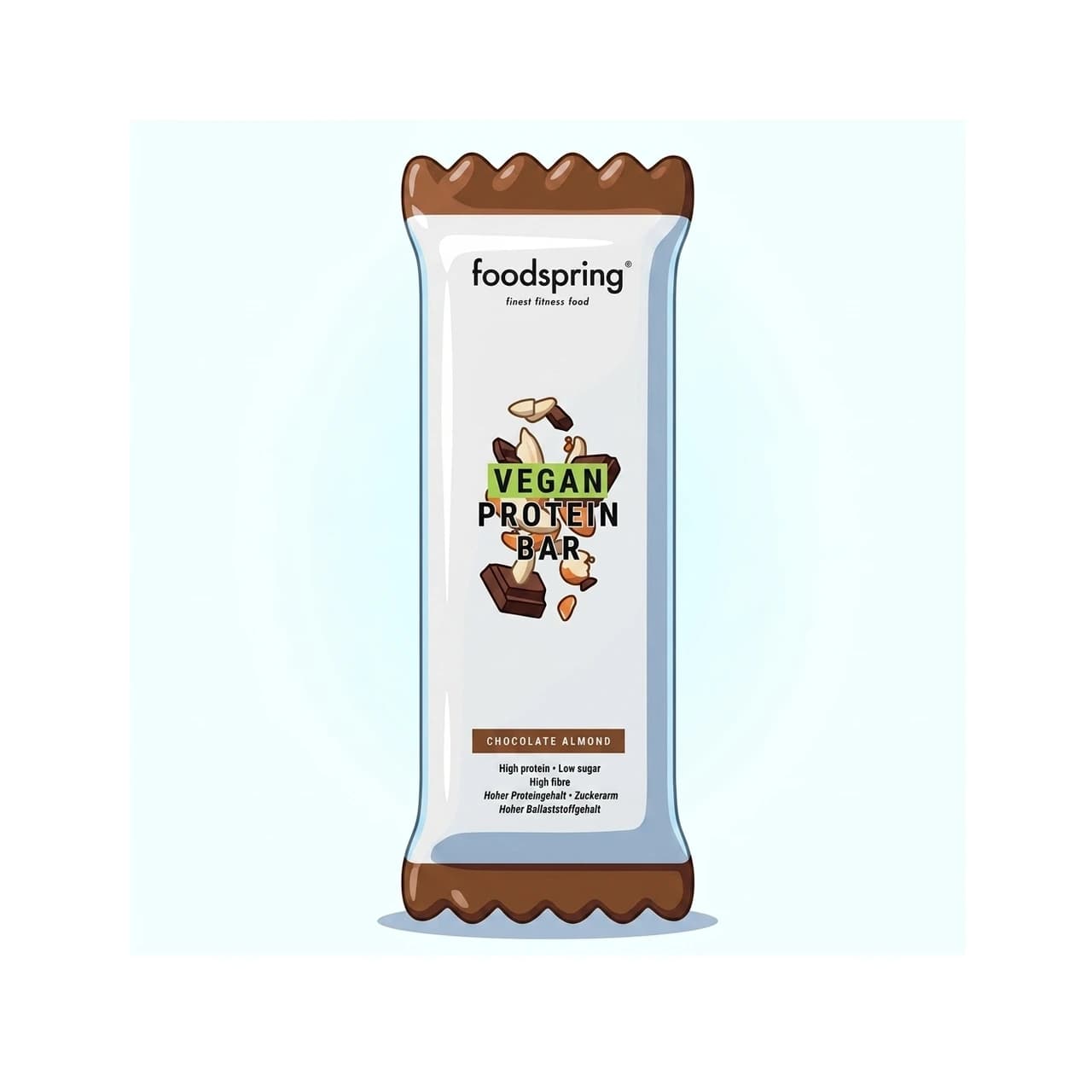 foodspring Vegan Protein Bar Chocolate Almond, 60 g