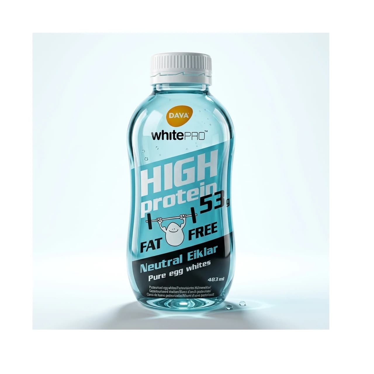 DAVA whitePRO High Protein Neutral Egg White bottle, 483 ml