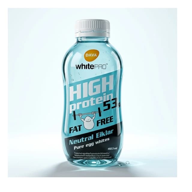 DAVA whitePRO High Protein Neutral Egg White bottle, 483 ml