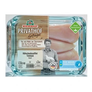 Schale Wiesenhof Privathof Hähnchenbrustfilet Teilstück, ca. 400 g