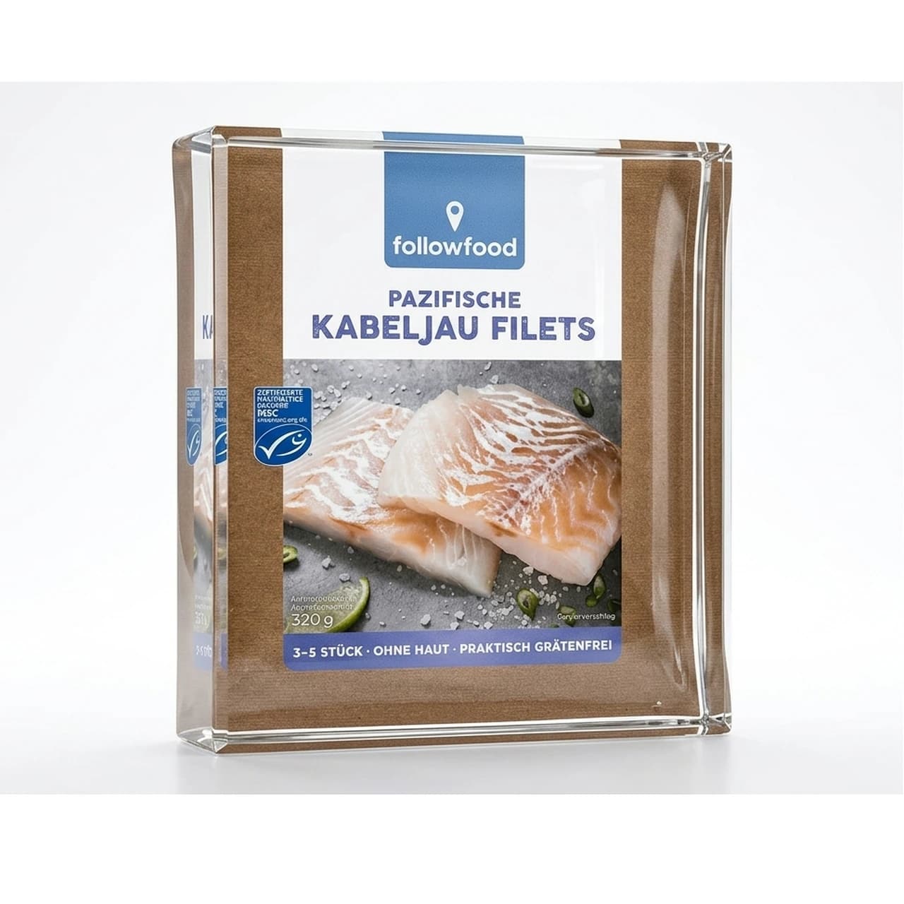 followfood Pacific Cod Fillets pack, 320 g